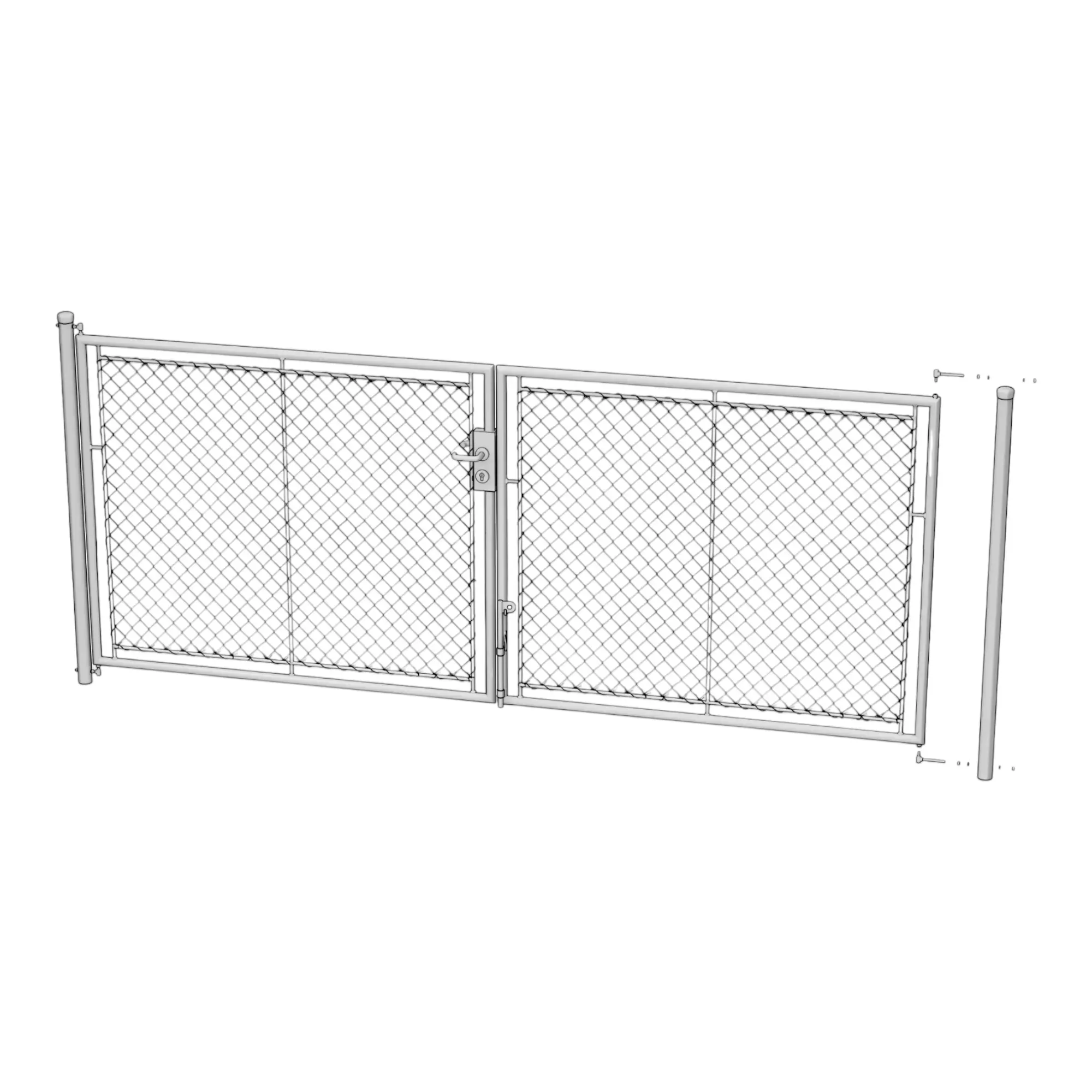 Brána Klasik antracit s prísluš. 3600x1500 mm