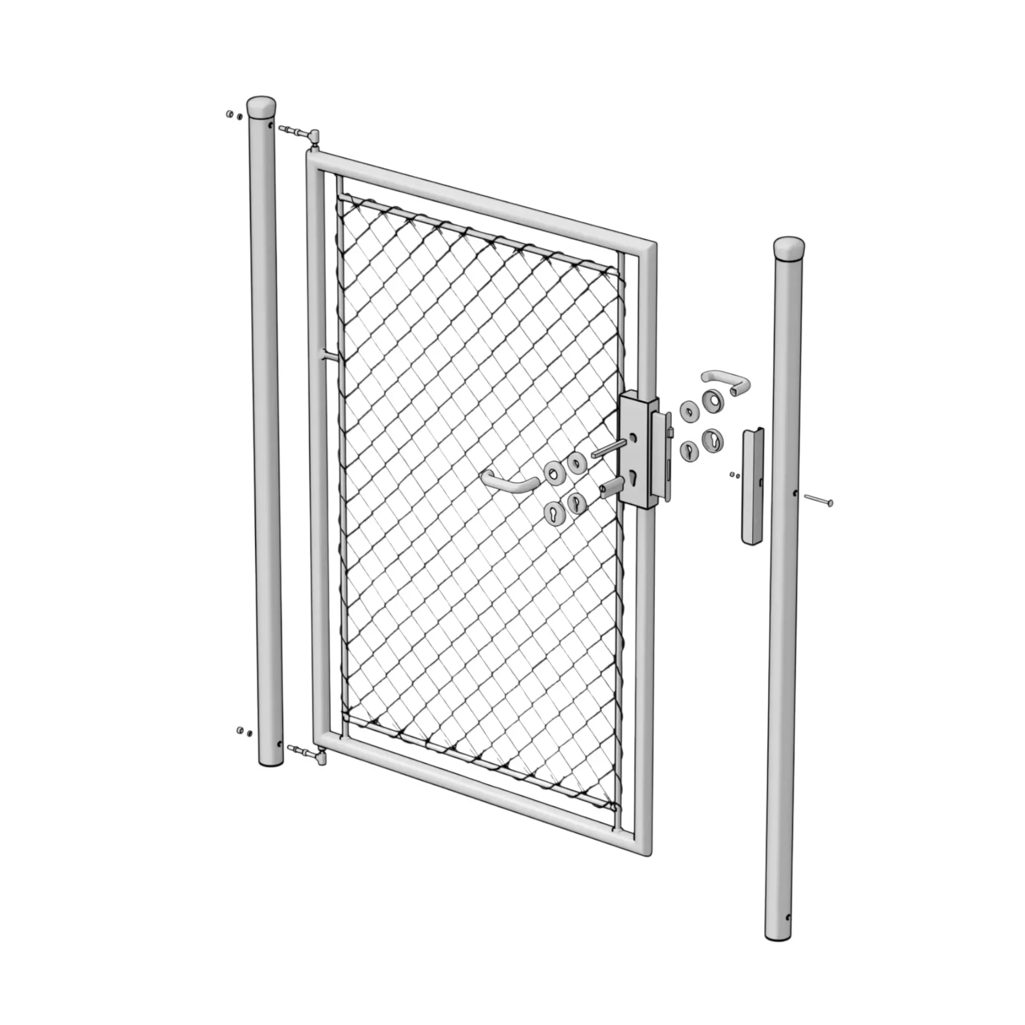 Bránka Klasik zelená s prísluš. 1000x1500 mm