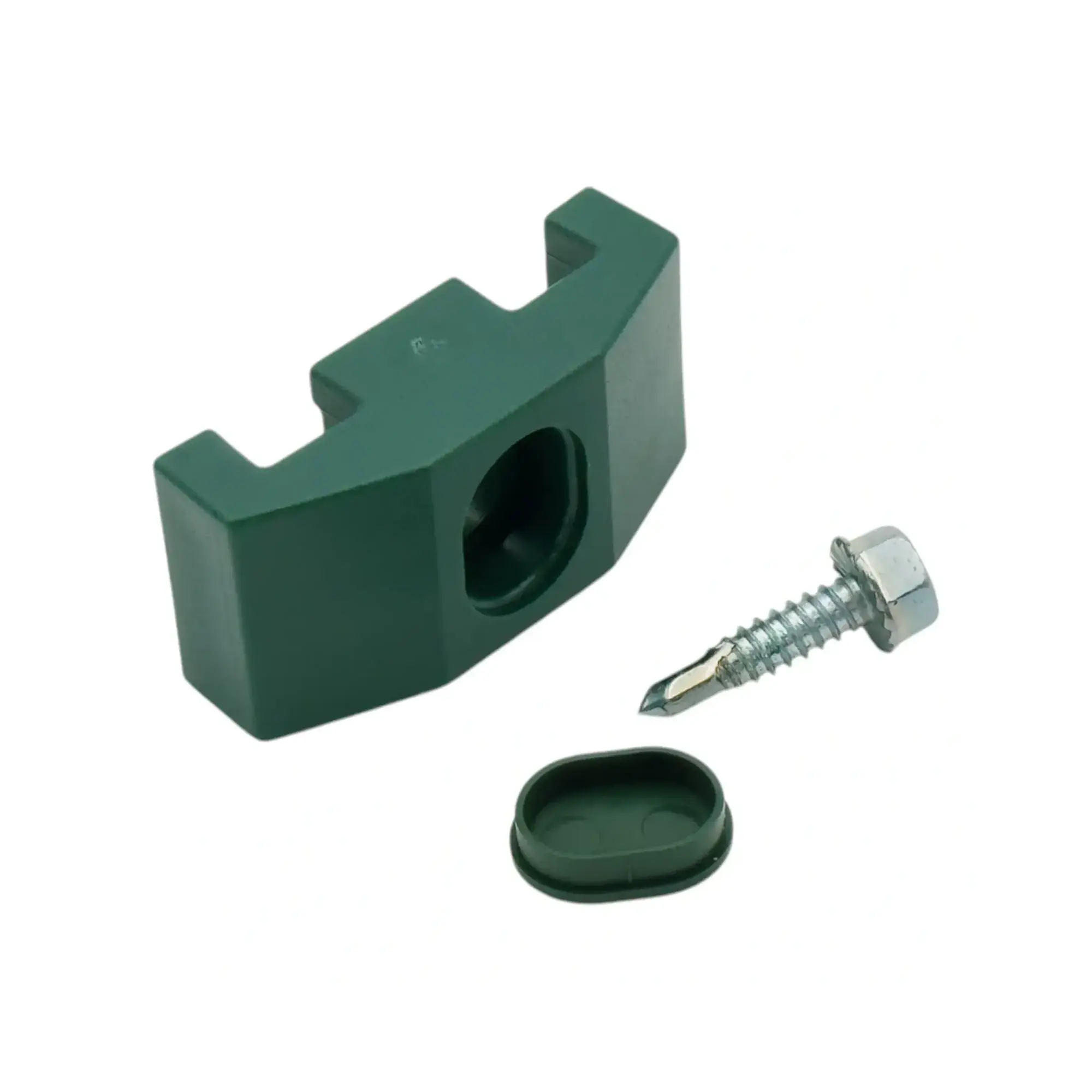 Príchytka plotových panelov 2D polyamidová - zelená + tex