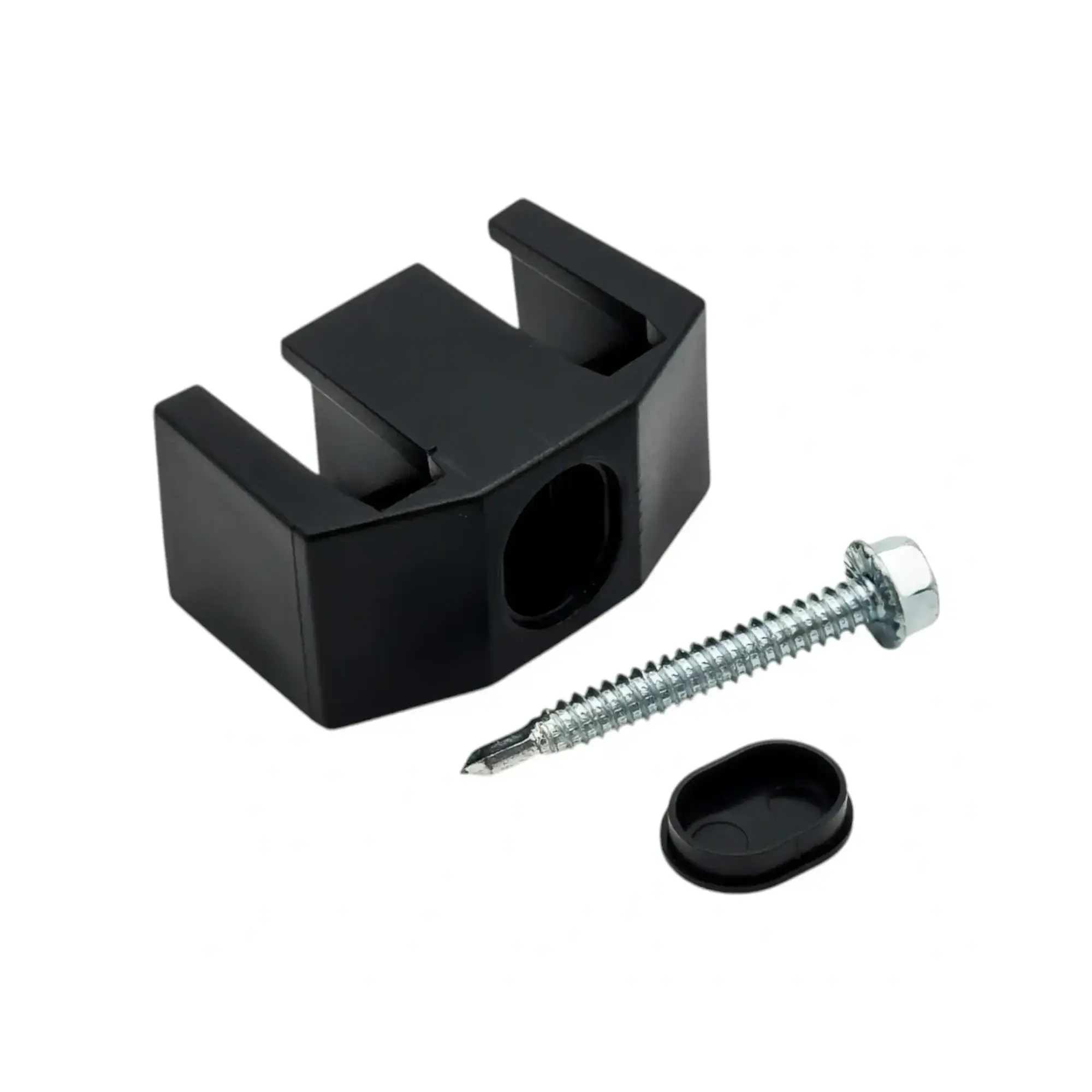 Príchytka plotových panelov 3D polyamidová - čierna + tex