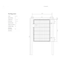 Bránka EGIDIA antracit 2D s prísluš. 1000x1230 mm