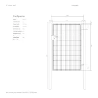 Bránka EGIDIA antracit 2D s prísluš. 1200x1830 mm