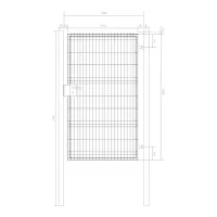 Bránka EGIDIA antracit 3D s prísluš.1200x2030 mm