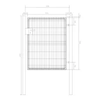 Bránka EGIDIA antracit 3D s prísluš. 1200x1530 mm