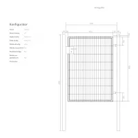 Bránka EGIDIA zelená 2D s prísluš. 1200x1630 mm