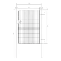 Bránka EGIDIA zelená 3D s prísluš. 1200x1730 mm