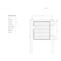 Bránka EGIDIA ZN 2D s prísluš. 1000x1030 mm