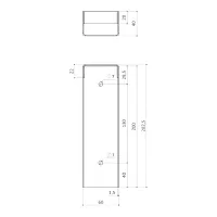 Koncový držiak podhrabovej dosky 200x50 mm antracit