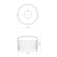 Krytka 38 mm stĺpika, čierna