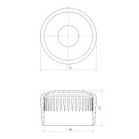 Krytka 48 mm stĺpika, zelená
