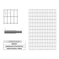 Pletivo H-plast antracit 50x100x2.5x1200 mm