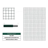 Pletivo V-plast zelené 50x50x2.5x1500 mm