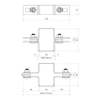Príchytka panela 40x60, antracit priebežná