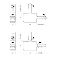 Príchytka panela 40x60, ZN rohová