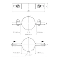 Príchytka panela 60, zelená priebežná