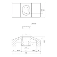 Príchytka plotových panelov 2D polyamidová - zelená + tex