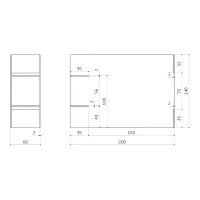 Priebežný držiak podhrabovej dosky 200mm, antracit