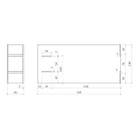 Priebežný držiak podhrabovej dosky 300mm, zelený