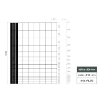 Uzlové pletivo 1.6-2.0 mm, 15/15/1600 mm